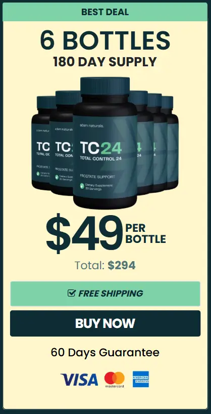 Best tc24 price value offer – 6 bottles of Total Control 24 supplement